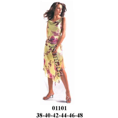 01101 - Molde de Vestido drapeado asimétrico 01101 - Molde de Vestido drapeado asimétrico
