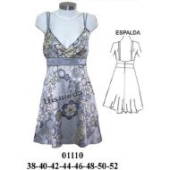 01110 - Molde de Vestido corte bajo busto