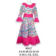 01117 - Molde de Vestido niña de cueca