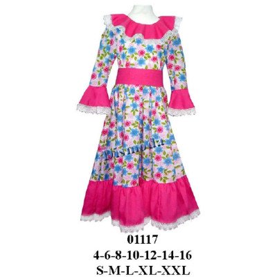01117 - Molde de Vestido niña de cueca 01117 - Molde de Vestido niña de cueca