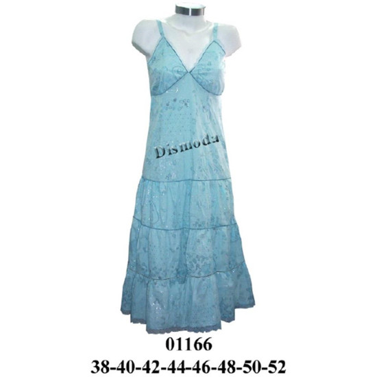 01166 - Molde de Vestido corte bajo busto con pabilos, faldones recogidos