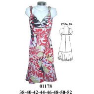 01178 - Molde de Vestido con corte