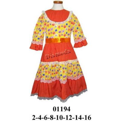 01194 - Molde de Vestido huasa de niña 01194 - Molde de Vestido huasa de niña