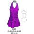 01401 - Molde de Vestido halter drapeado