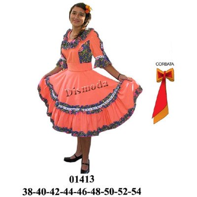 01413 - Molde de Vestido de huasa 01413 - Molde de Vestido de huasa