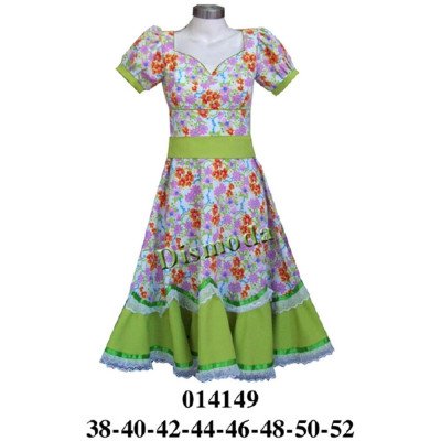 014149 - Molde de Vestido de huasa 014149 - Molde de Vestido de huasa