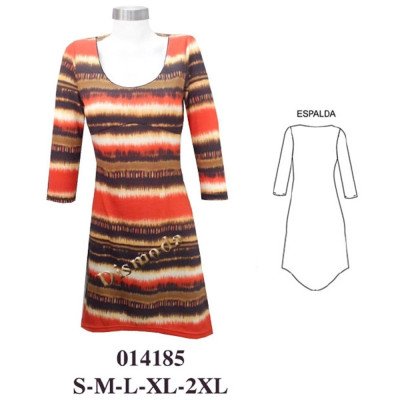 014185 - Molde de Vestido corte bajo busto espalda mas larga 014185 - Molde de Vestido corte bajo busto espalda mas larga