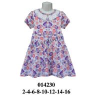 014230 - Molde de Vestido niña con tres vuelos