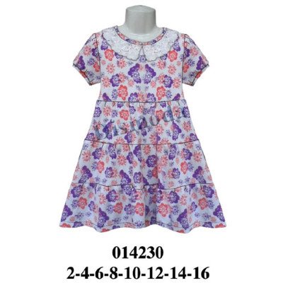 014230 - Molde de Vestido niña con tres vuelos 014230 - Molde de Vestido niña con tres vuelos