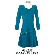 014235 - Molde de Vestido manga larga con corte al talle