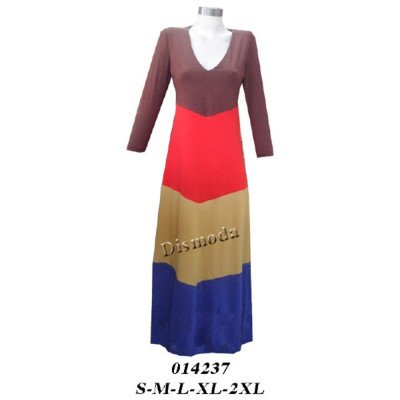 014237 - Molde de Vestido largo en 4 colores 014237 - Molde de Vestido largo en 4 colores