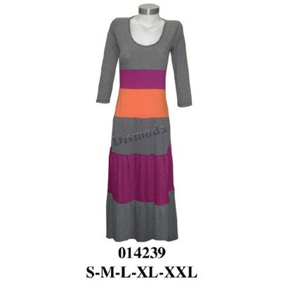 014239 - Molde de Vestido largo con cortes de 5 pisos 014239 - Molde de Vestido largo con cortes de 5 pisos