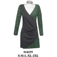 014259 - Molde de Vestido cruzado drapeado