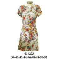014273 - Molde de Vestido corto con escote con muesca, mangas cortas y falda con vuelo