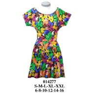 014277 - Molde de Vestido manga kimono con corte al talle