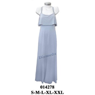 014278 - Molde de Vestido largo con rucha 014278 - Molde de Vestido largo con rucha