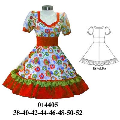 014405 - Molde de Vestido de huasa