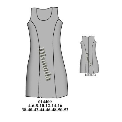 014409 - Molde de Jumper colegial con cortes 014409 - Molde de Jumper colegial con cortes