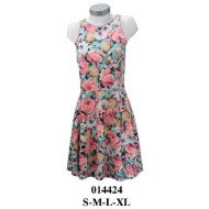 014424 - Molde de Vestido con corte al talle pliegues en faldón