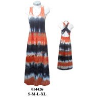 014426 - Molde de Vestido largo, con tirantes cruzados en espalda