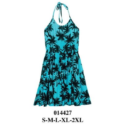 014427 - Molde de Vestido corto halter con escote anudado al cuello, sin mangas, talle entallado y falda con vuelo 014427 - Molde de Vestido corto halter con escote anudado al cuello, sin mangas, talle entallado y falda con vuelo