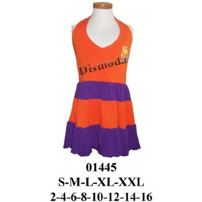 01445 - Molde de Vestido halter de niña de tres pisos