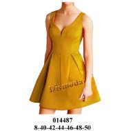 014487 - Molde de Vestido corte al talle, faldón con pliegues