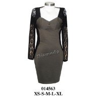 014563 - Molde de Vestido con copa ,aplicación de encaje