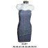 01457 - Molde de Vestido strapless con corte y bolsillo