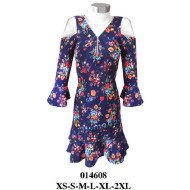 014608 - Molde de Vestido escote v con cierre en delantero