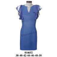 014652 - Molde de Vestido dama con ruchas en corte delantero y espalda