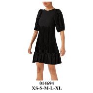 014694 - Molde de Vestido de dama manga abuchada