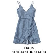 014725 - Molde de Vestido cruzado con pabilos y rucha