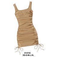 014743 - Molde de Vestido ajustado con cordón lateral recogido