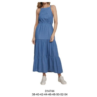 014744 - Molde de Vestido con pabilos y tres pisos de recogidos 014744 - Molde de Vestido con pabilos y tres pisos de recogidos