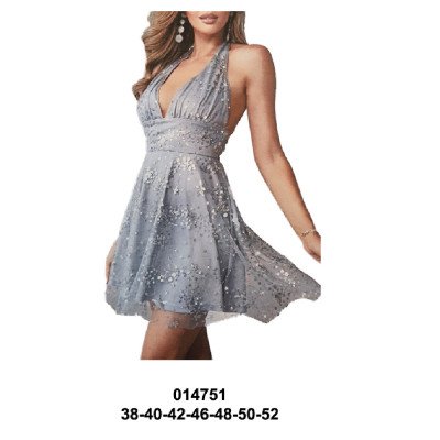 014751 - Molde de Vestido halter con corte bajo busto 014751 - Molde de Vestido halter con corte bajo busto