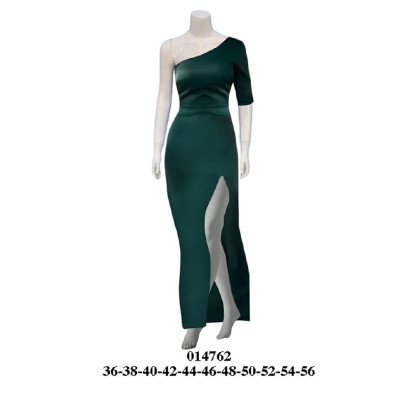 014762 - Molde de Vestido asimétrico con hombro, corte en cintura, falda con abertura en costado 014762 - Molde de Vestido asimétrico con hombro, corte en cintura, falda con abertura en costado
