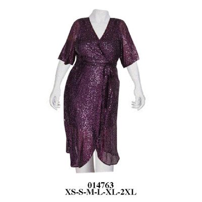 014763 - Molde de Vestido de fiesta cruzado manga campana 014763 - Molde de Vestido de fiesta cruzado manga campana