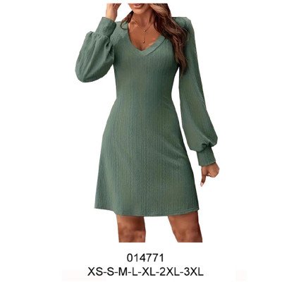 014771 - Molde de Vestido dama, escote v, manga con pliegues y puño. 014771 - Molde de Vestido dama, escote v, manga con pliegues y puño.