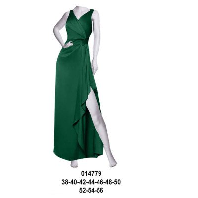 014779 - Molde de Vestido  de Fiesta, delantero cruzado, corte en cintura y falda con abertura media pierna  014779 - Molde de Vestido  de Fiesta, delantero cruzado, corte en cintura y falda con abertura media pierna