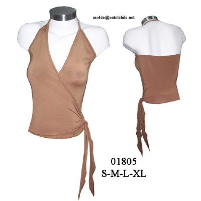 01805 - Molde de Polera cruzada sin espalda con amarra en costado; 01805 - Molde de Polera cruzada sin espalda con amarra en costado;