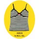 01810 - Molde de Polera dama corte bajo busto con aplicación encaje