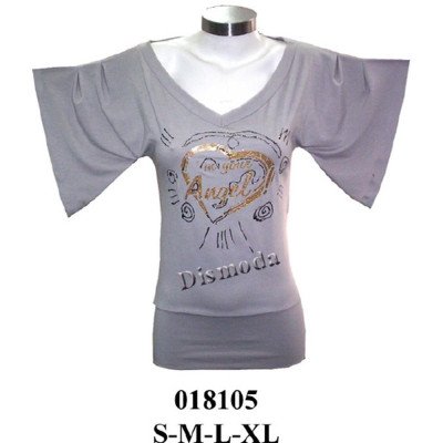 018105 - Molde de Polera escote v manga kimono, plisada en mangas 018105 - Molde de Polera escote v manga kimono, plisada en mangas