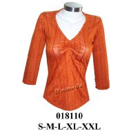 018110 - Molde de Polera maternal escote v con recogido en el busto