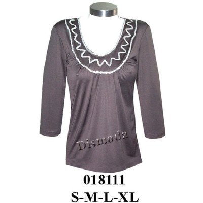 018111 - Molde de Polera étnica escote redondo y recogido en escote 018111 - Molde de Polera étnica escote redondo y recogido en escote