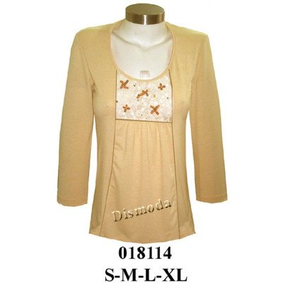 018114 - Molde de Polera con aplicación de encaje en delantero 018114 - Molde de Polera con aplicación de encaje en delantero