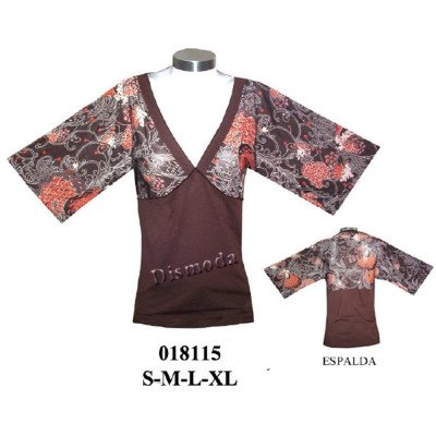 018115 - Molde de Polera kimono escote v corte bajo busto 018115 - Molde de Polera kimono escote v corte bajo busto
