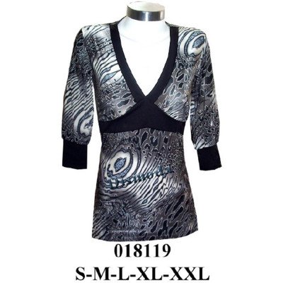 018119 - Molde de Polera con corte bajo busto escote v, largo 70 cms 018119 - Molde de Polera con corte bajo busto escote v, largo 70 cms