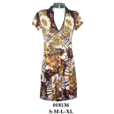 018136 - Molde de Vestido escote v con cuello y corte bajo busto 018136 - Molde de Vestido escote v con cuello y corte bajo busto