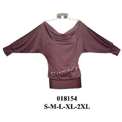 018154 - Molde de Polera kimono, drapeada, con abertura en manga 018154 - Molde de Polera kimono, drapeada, con abertura en manga